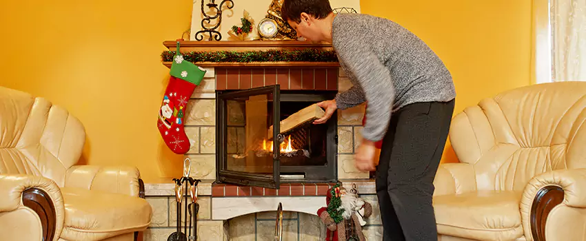 Rusted Metal Fireplace Restoration in Beaumont, Texas